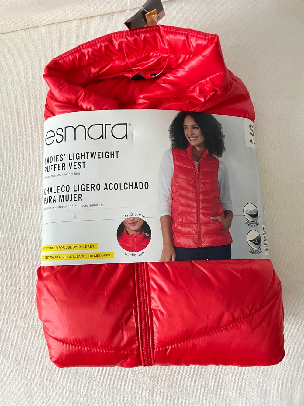 Esmara Women's Lightweight Puffer Vest - Red